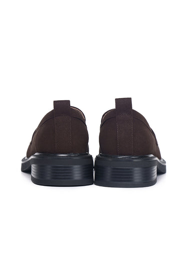 Eclipse Comfy Fit Footbed Microfiber Leather Loafers In Espresso