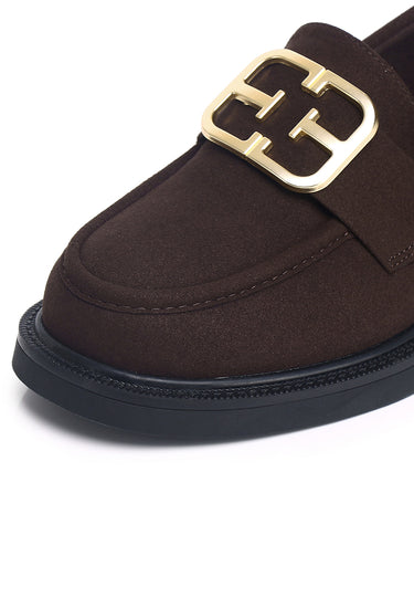 Eclipse Comfy Fit Footbed Microfiber Leather Loafers In Espresso