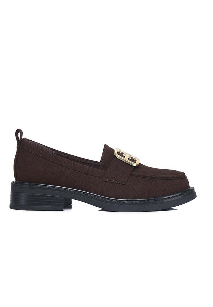 Eclipse Comfy Fit Footbed Microfiber Leather Loafers In Espresso