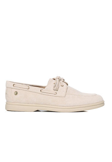 Gelato Comfy Fit Footbed Microfiber Leather Loafers In Beige