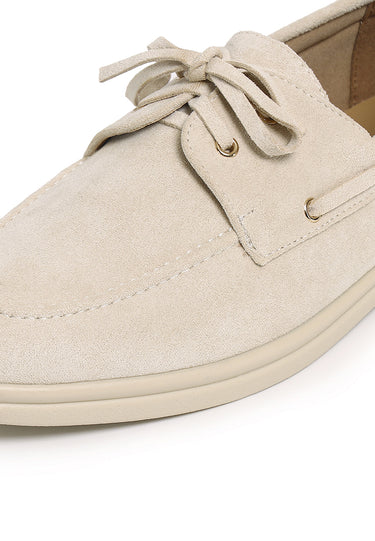 Gelato Comfy Fit Footbed Microfiber Leather Loafers In Beige