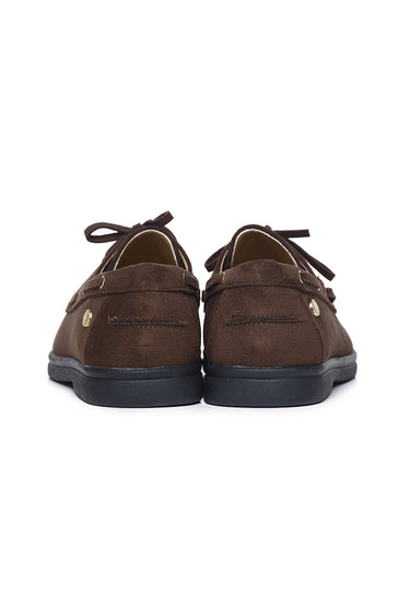 Gelato Comfy Fit Footbed Microfiber Leather Loafers In Coffee