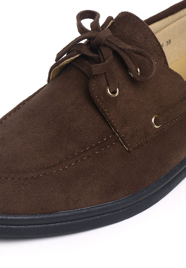 Gelato Comfy Fit Footbed Microfiber Leather Loafers In Coffee