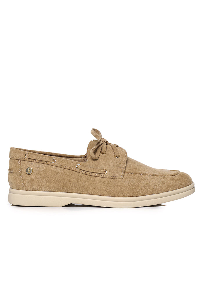 Gelato Comfy Fit Footbed Microfiber Leather Loafers In Khaki