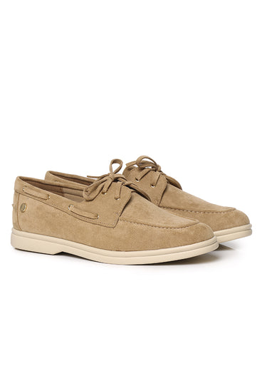 Gelato Comfy Fit Footbed Microfiber Leather Loafers In Khaki