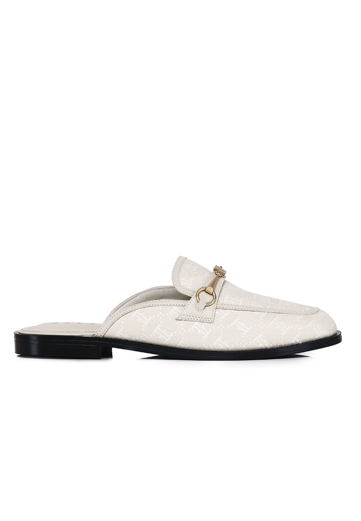 Charlot Slip-On Comfy Fit Footbed Microfiber Leather Loafers In Beige