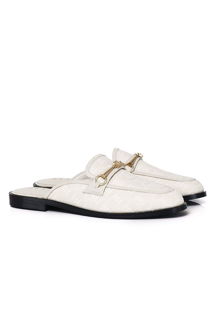 Charlot Slip-On Comfy Fit Footbed Microfiber Leather Loafers In Beige – alternate view