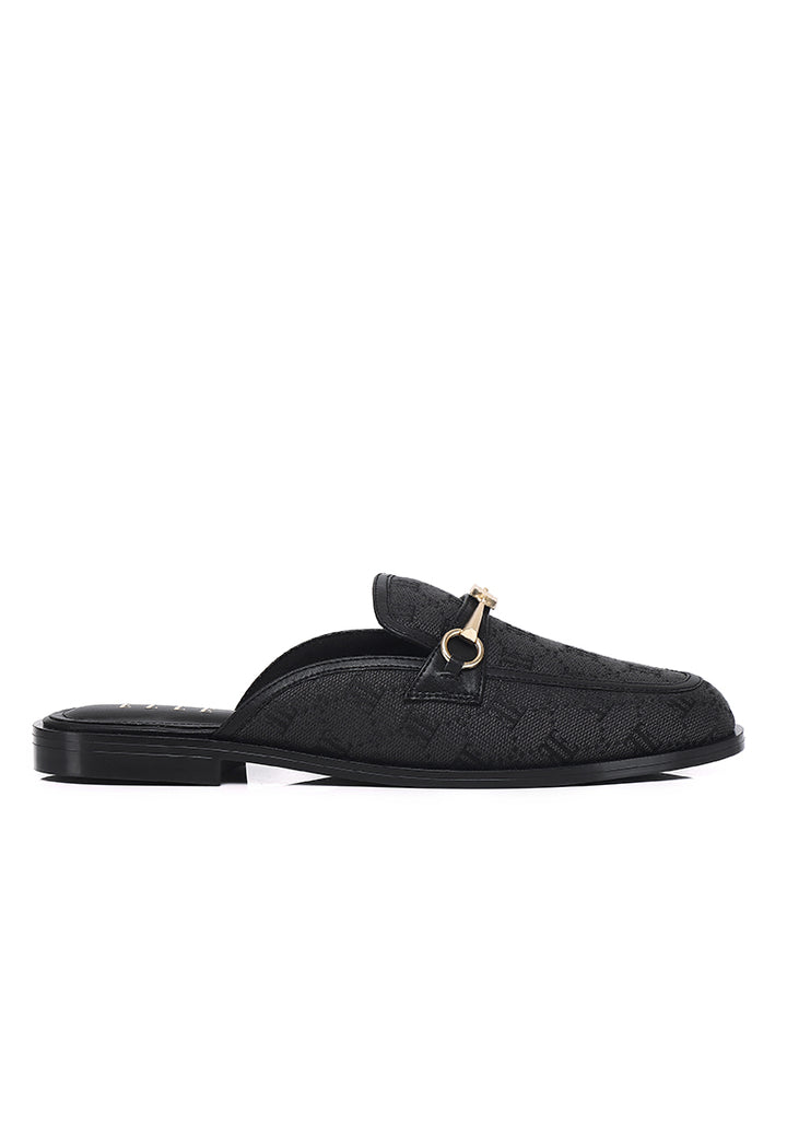Charlot Slip-On Comfy Fit Footbed Microfiber Leather Loafers In Black