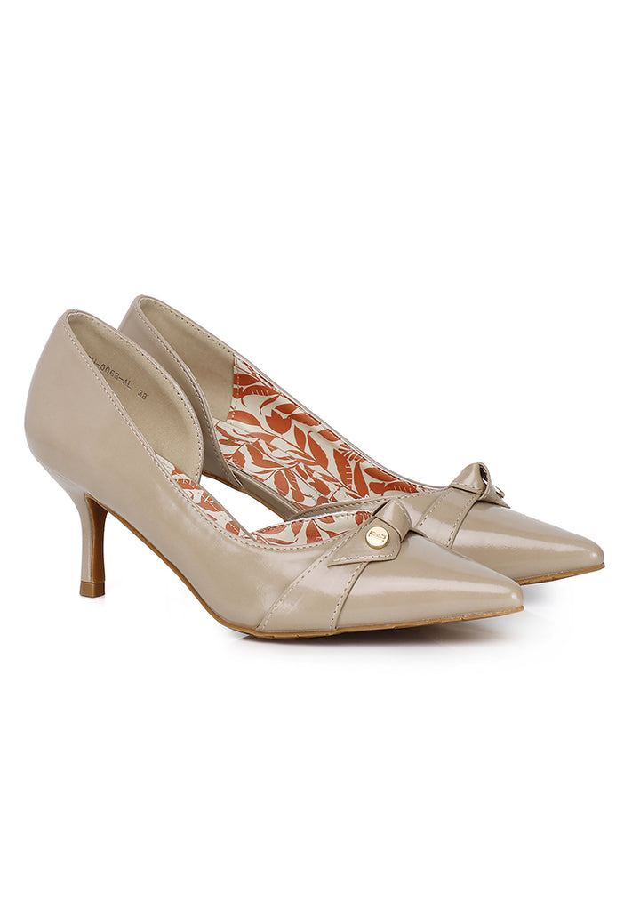 Felice Comfy Fit Footbed Microfiber Leather Pumps In Almond – alternate view