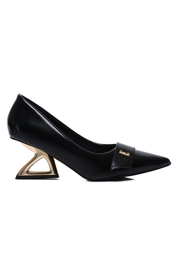 Amie Comfy Fit Footbed Microfiber Leather Pumps In Black