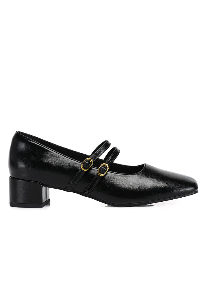 Lena Comfy Fit Footbed Microfiber Leather Pumps In Black