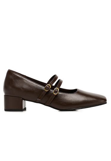 Lena Comfy Fit Footbed Microfiber Leather Pumps In Espresso