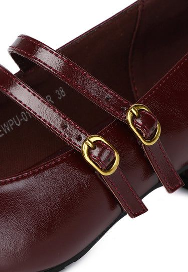 Lena Comfy Fit Footbed Microfiber Leather Pumps In Maroon