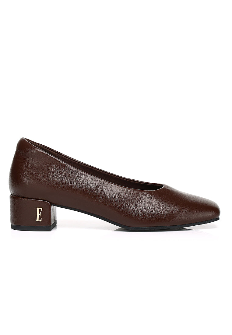 Sammi Comfy Fit Footbed Microfiber Leather Pumps In Espresso