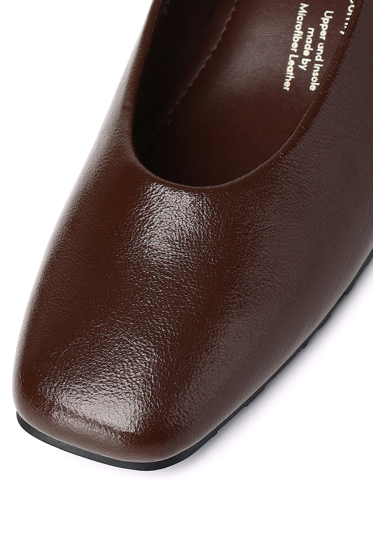 Sammi Comfy Fit Footbed Microfiber Leather Pumps In Espresso