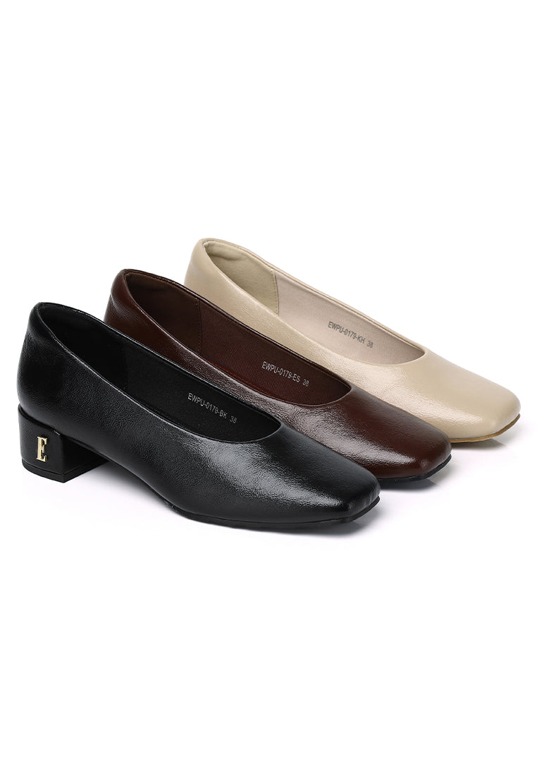Sammi Comfy Fit Footbed Microfiber Leather Pumps In Espresso