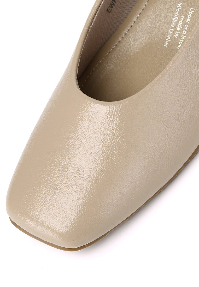 Sammi Comfy Fit Footbed Microfiber Leather Pumps In Khaki