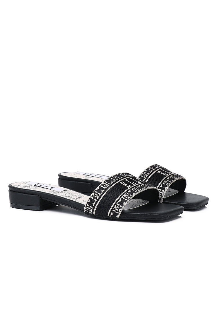 Ambre Comfy Fit Footbed Microfiber Leather Sandals In Black