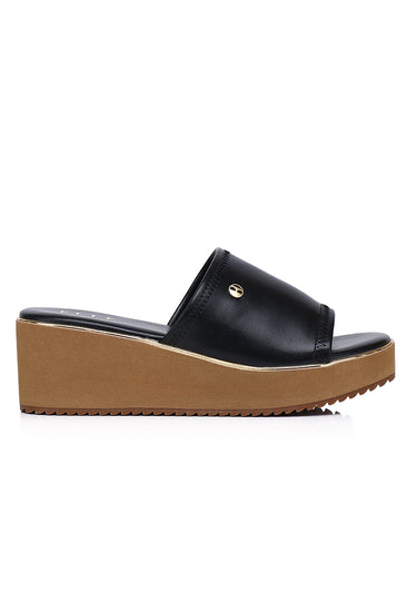 Emma Comfy Fit Footbed Sandals In Black