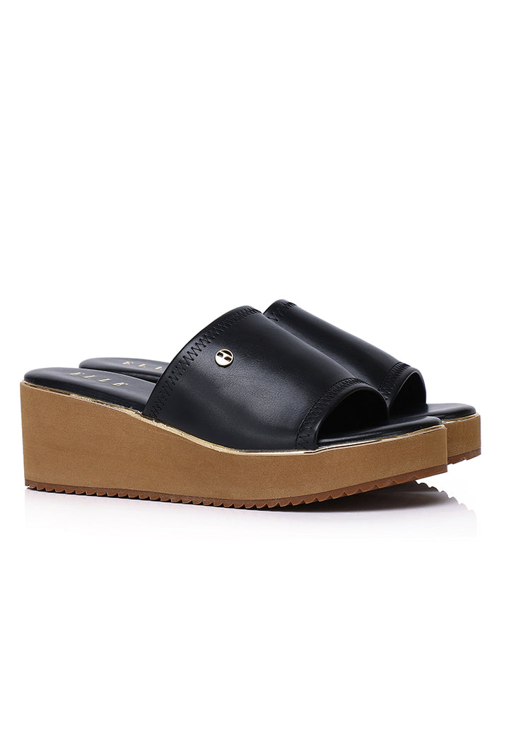 Emma Comfy Fit Footbed Sandals In Black – alternate view