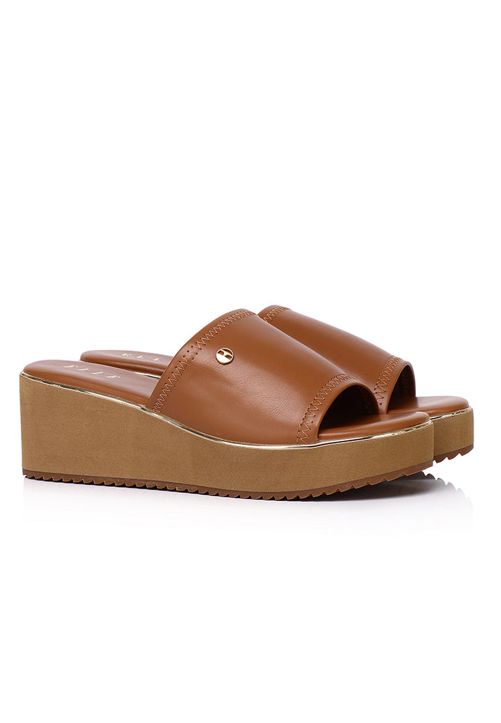 Emma Comfy Fit Footbed Sandals In Tan – alternate view