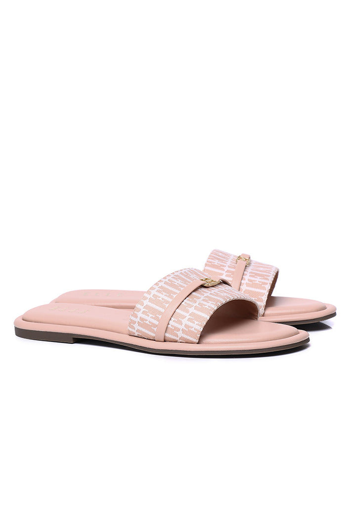 Lucie Comfy Fit Footbed Microfiber Leather Sandals In Blush – alternate view