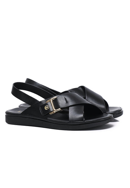 Cleore Comfy Fit Footbed Sandals In Black