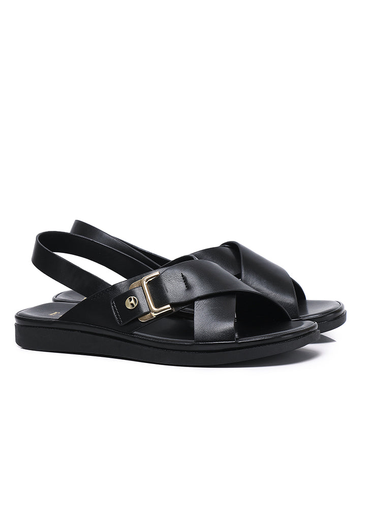 Cleore Comfy Fit Footbed Sandals In Black – alternate view
