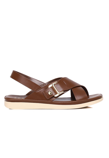 Cleore Comfy Fit Footbed Sandals In Tan