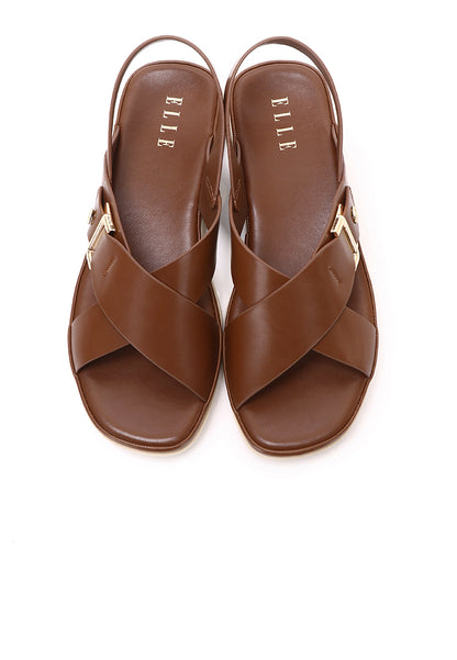 Cleore Comfy Fit Footbed Sandals In Tan