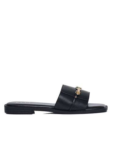 Romilly Comfy Fit Footbed Sandals In Black