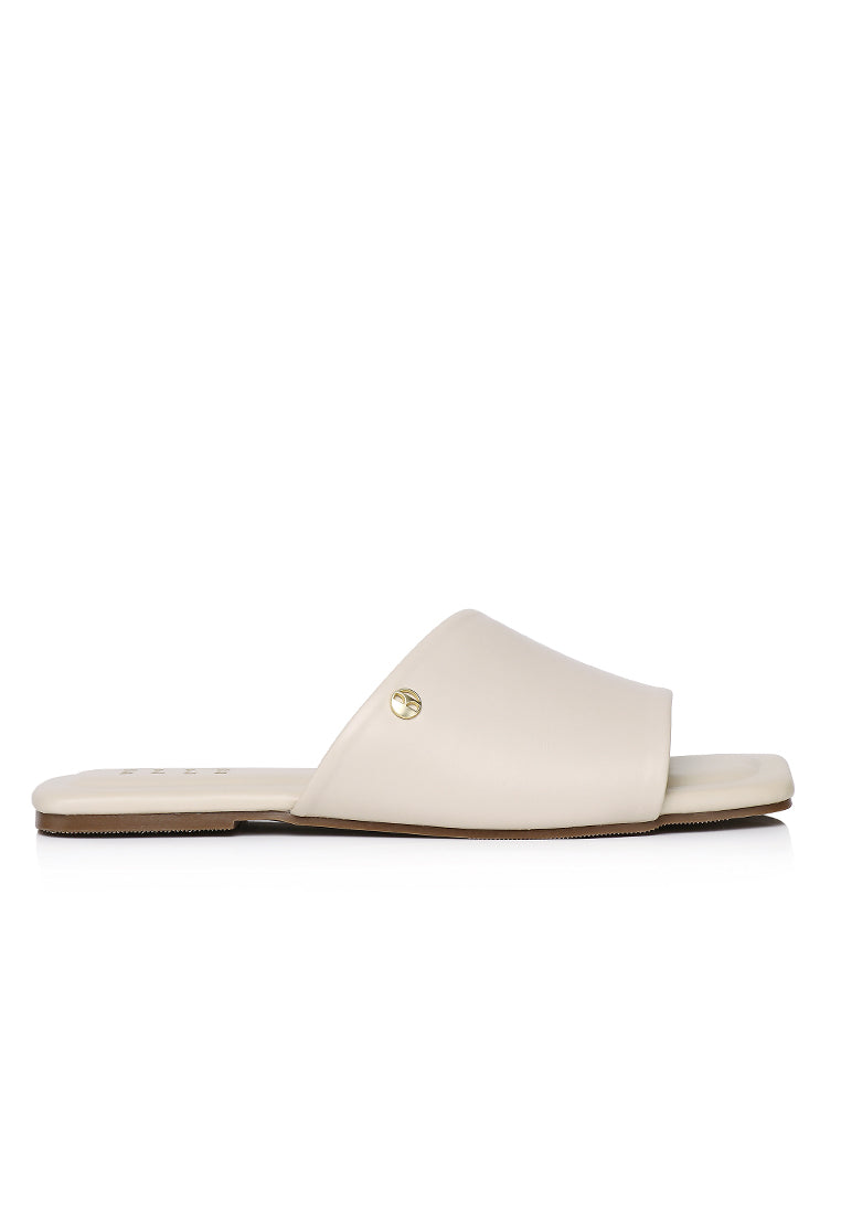 Claire Comfy Fit Footbed Sandals In Beige