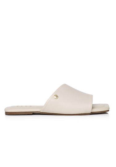 Claire Comfy Fit Footbed Sandals In Beige