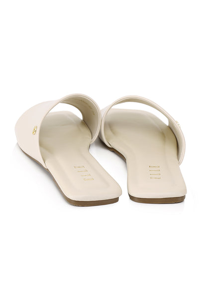 Claire Comfy Fit Footbed Sandals In Beige