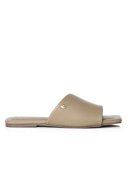 Claire Comfy Fit Footbed Sandals In Taupe