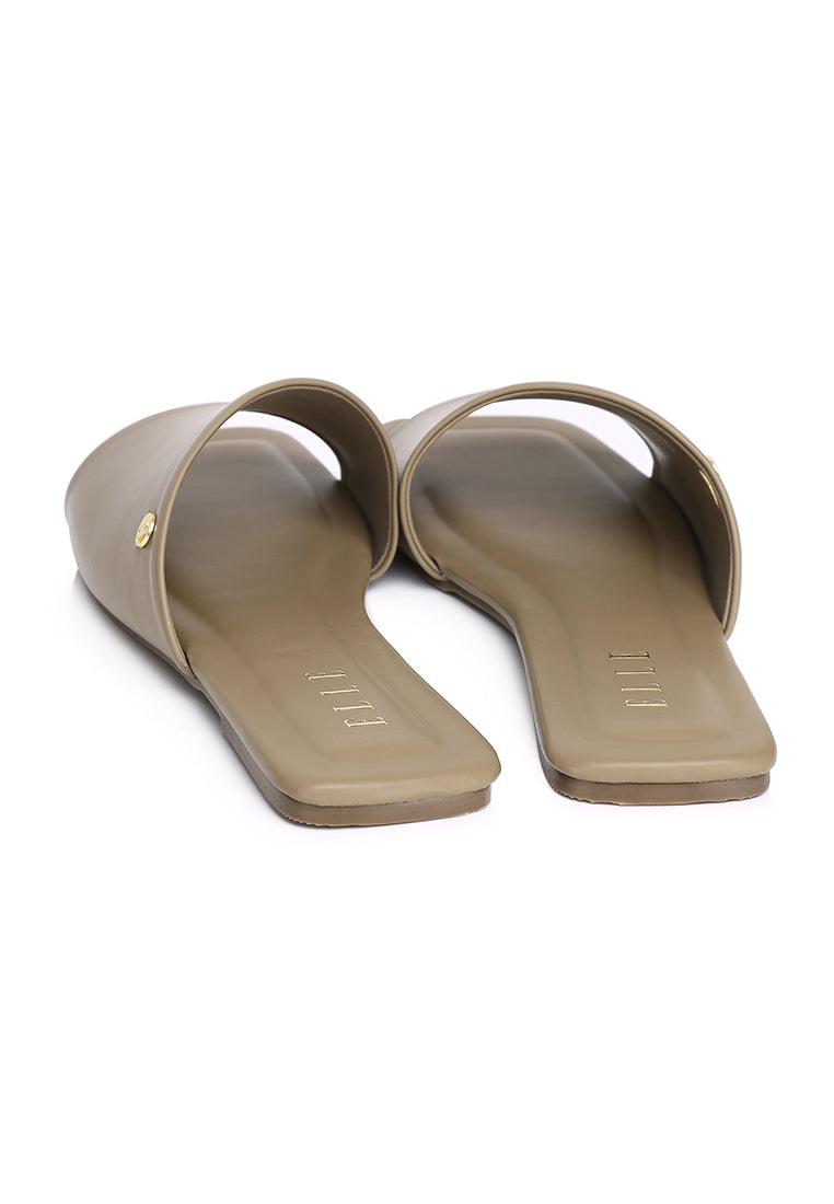 Claire Comfy Fit Footbed Sandals In Taupe