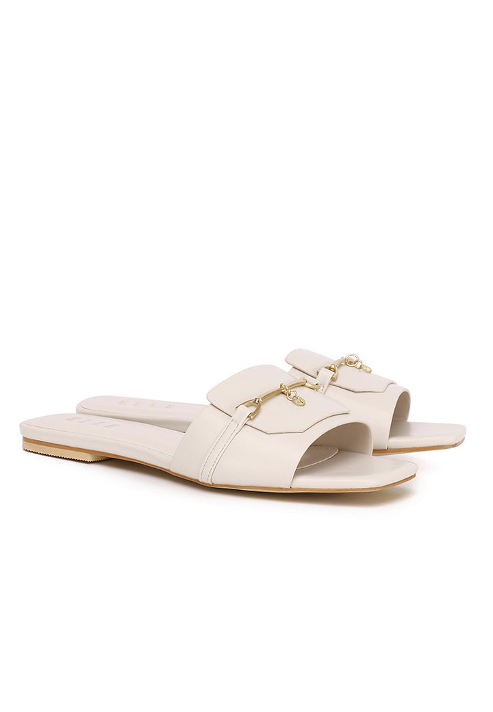 Iris Comfy Fit Footbed Sandals In Beige – alternate view