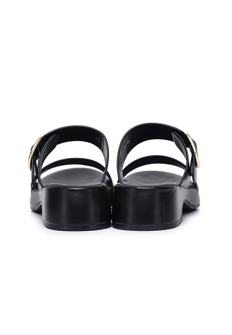 Livie Comfy Fit Footbed Sandals In Black