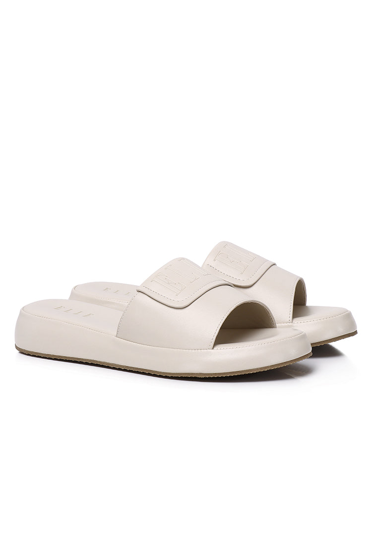 Maia Comfy Fit Footbed Sandals In Beige