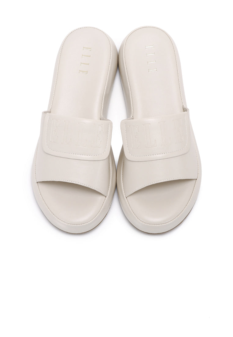 Maia Comfy Fit Footbed Sandals In Beige