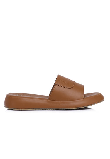 Maia Comfy Fit Footbed Sandals In Tan