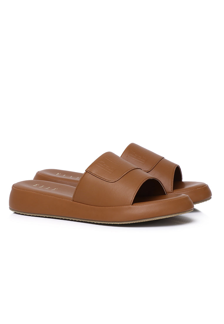 Maia Comfy Fit Footbed Sandals In Tan