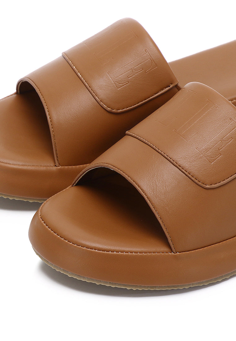 Maia Comfy Fit Footbed Sandals In Tan