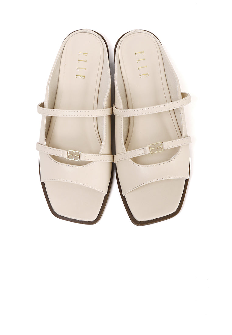 Serra Comfy Fit Footbed Microfiber Leather Sandals In Beige