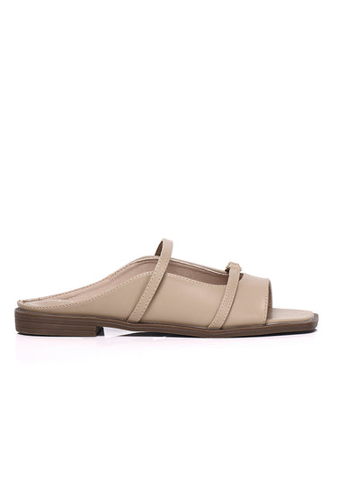 Serra Comfy Fit Footbed Microfiber Leather Sandals In Khaki