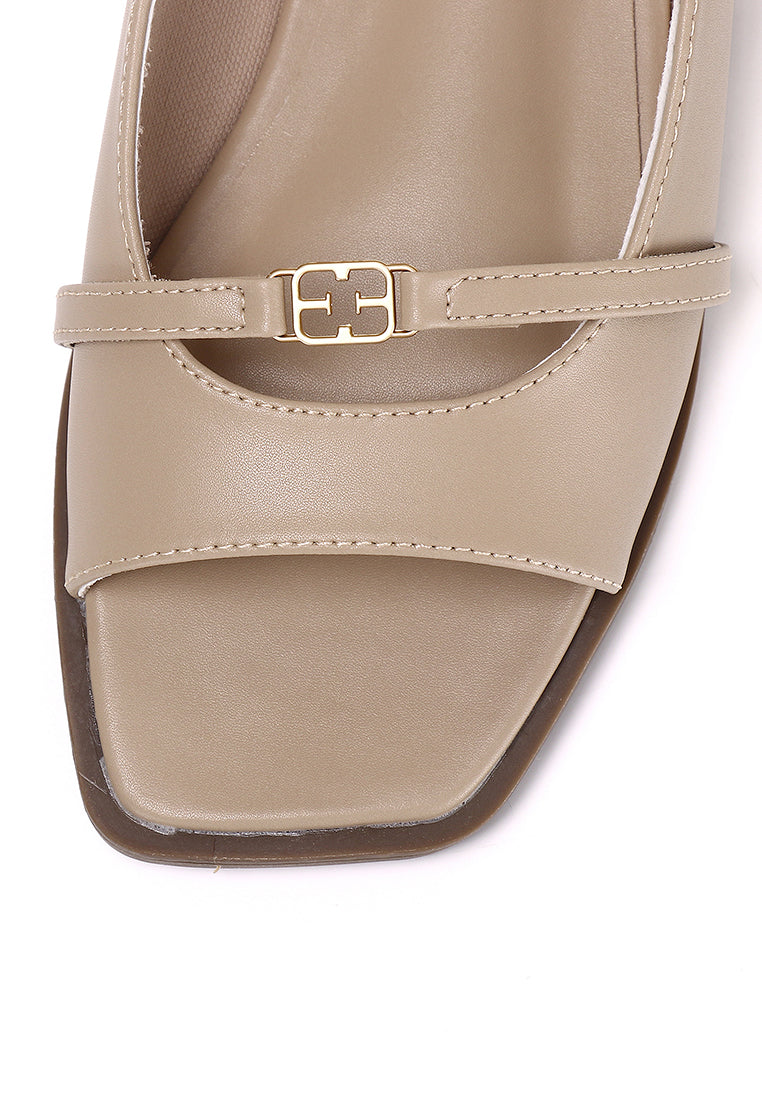 Serra Comfy Fit Footbed Microfiber Leather Sandals In Khaki