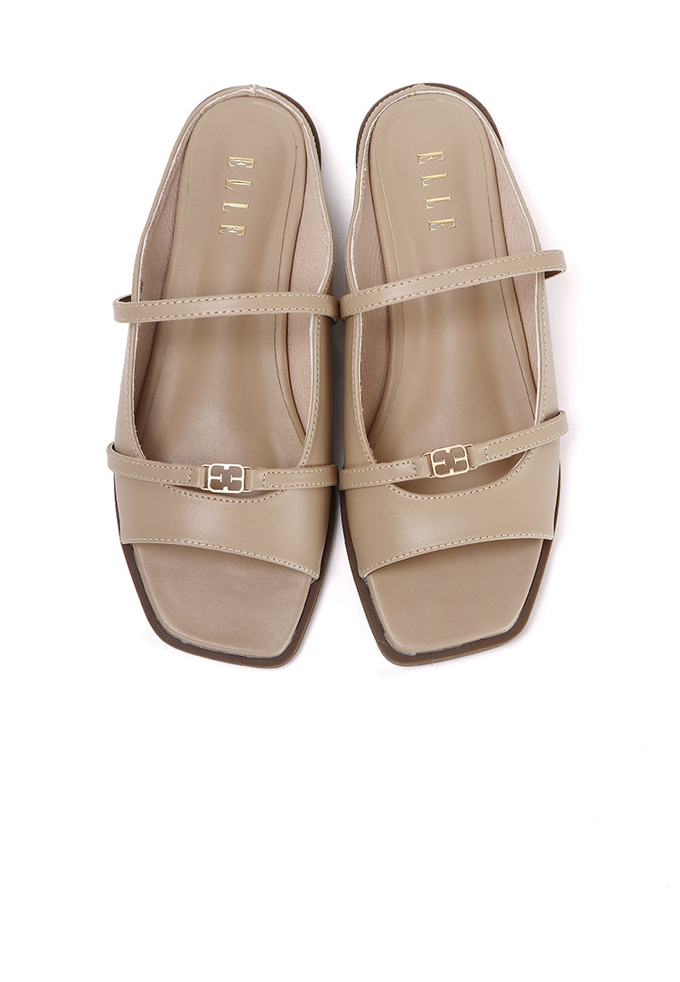 Serra Comfy Fit Footbed Microfiber Leather Sandals In Khaki