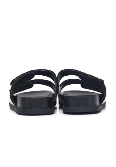 Terra Comfy Fit Footbed Microfiber Leather Sandals In Beige