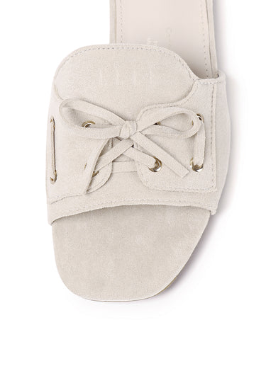 Milo Comfy Fit Footbed Microfiber Leather Sandals In Beige