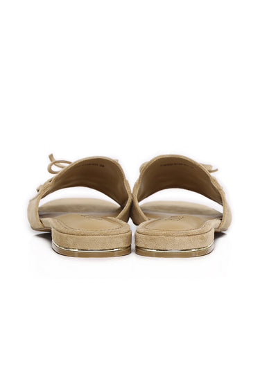 Milo Comfy Fit Footbed Microfiber Leather Sandals In Khaki